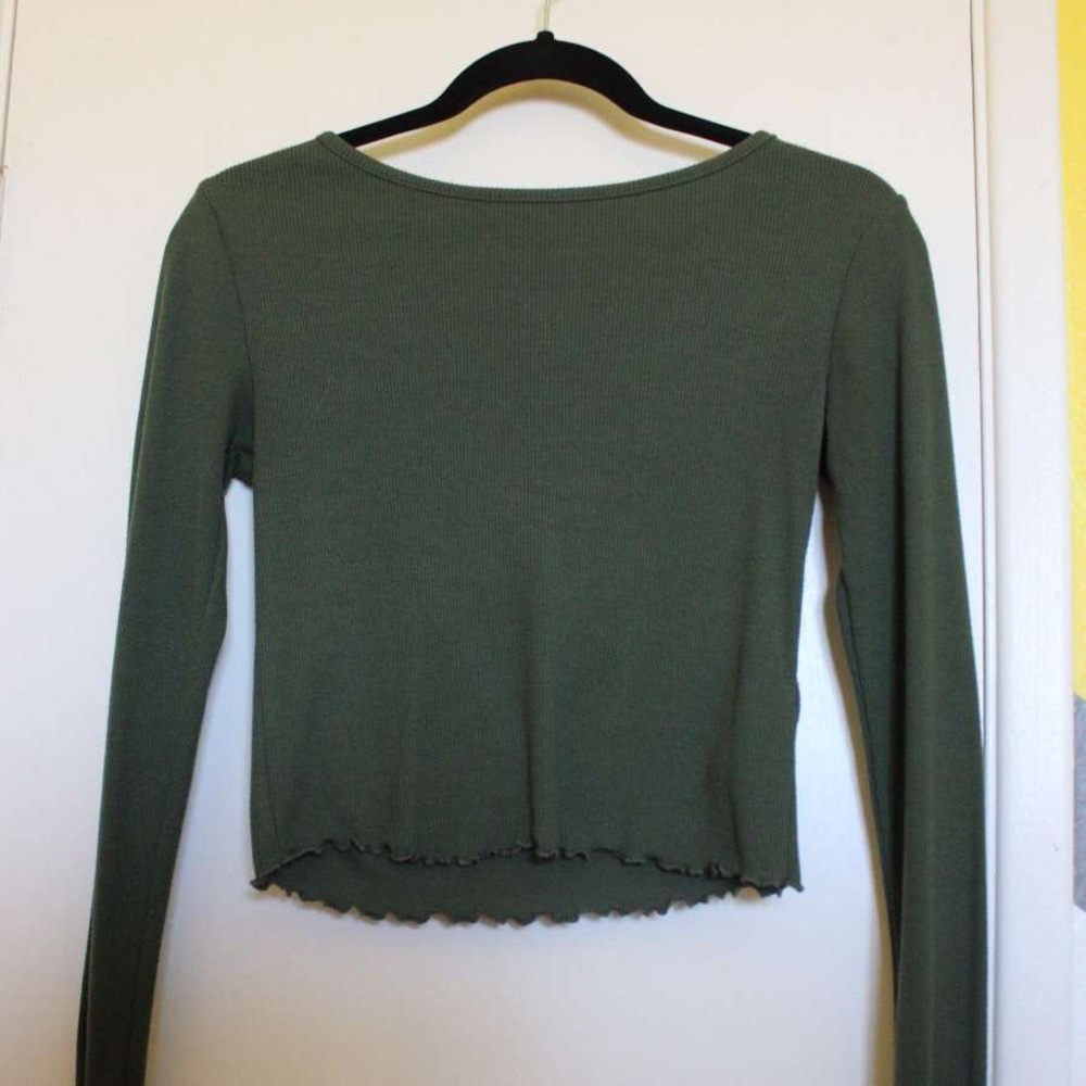 Forest green crop top